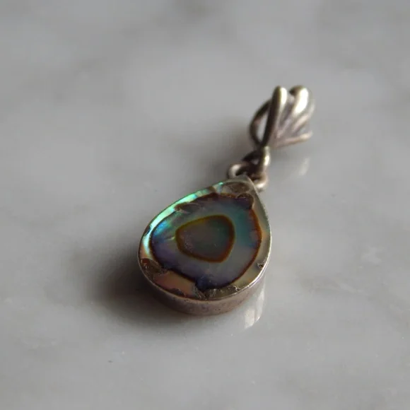 Sterling silver abalone pendant - Picture 4 of 4